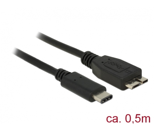 Delock USB 3.1, Gen 2 Type-C -> Micro-B kábel 0.5m
