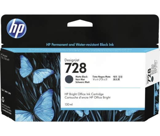 HP 728 130-ml matt fekete tintapatron