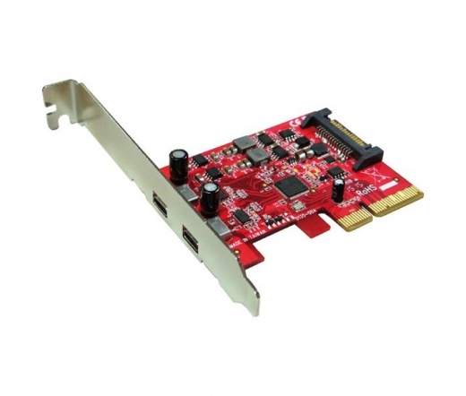 Roline 2x USB 3.1 Type-C PCIe x2 kártya