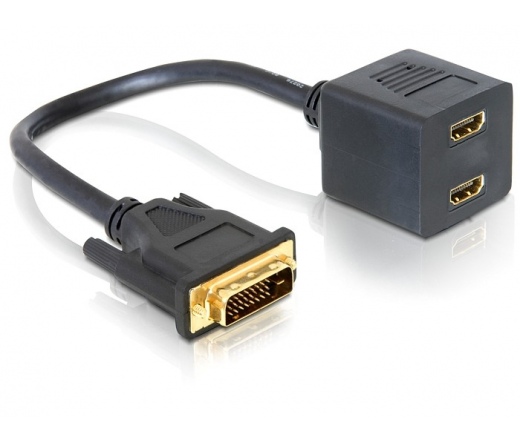 Delock Adapter DVI 25 apa to 2x HDMI anya