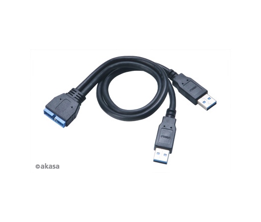 AKASA USB Type-A - USB 3.0 kábel 30cm