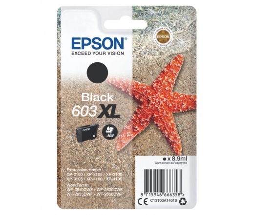 Epson 603XL T03A1 Fekete tintapatron