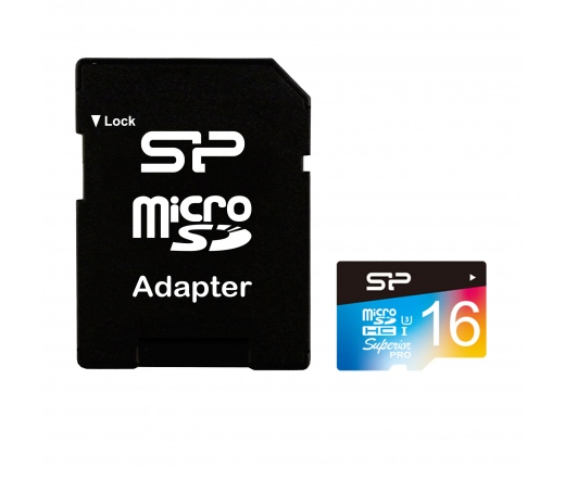 Silicon Power microSDHC Superior UHSI 16GB adapter
