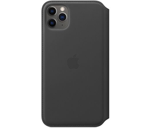 Apple iPhone 11 Pro Max kinyitható bőrtok fekete