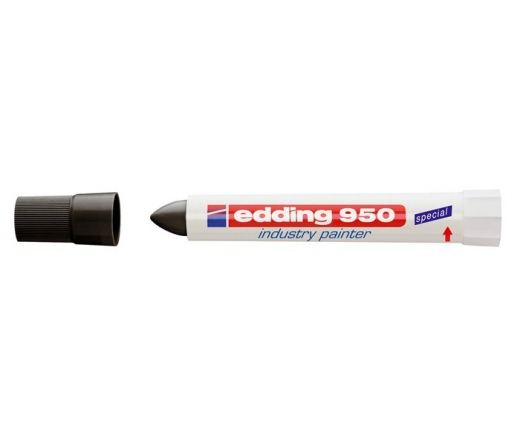 Jelölő marker, 10 mm, kúpos, EDDING "950", kék