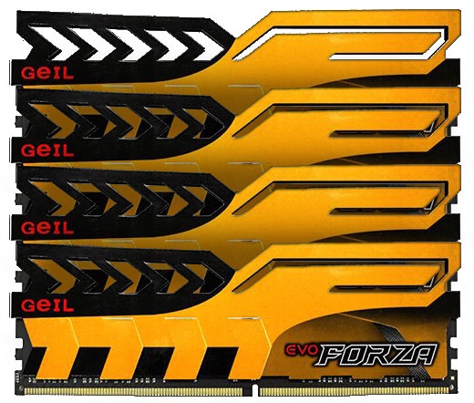 Geil Evo Forza DDR4 2400MHz CL16 Kit4 16GB sárga