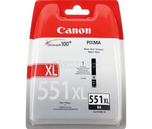 Canon CLI-551BK fekete XL blister w/security