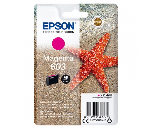Epson 603 T03U3 Magenta tintapatron