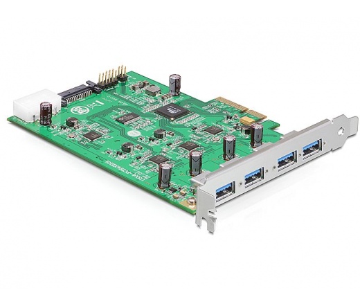 Delock PCI Express Card x4 > 4 x külső USB 3.0-A (