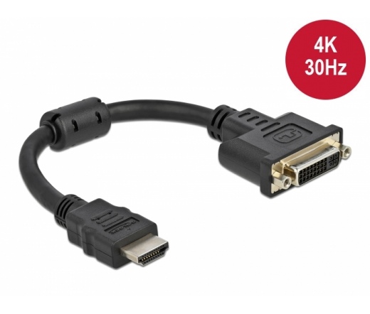 Delock HDMI apa - DVI 24+5 anya 4K 30Hz 20cm