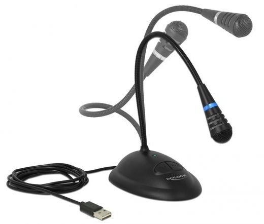 Delock gégecsöves USB mikrofon talppal