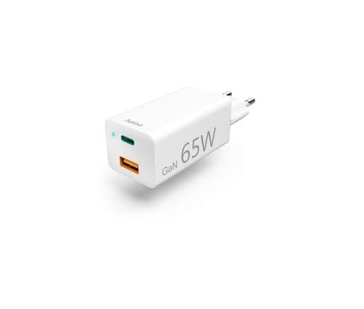 Hama USB-C / USB-A Hálózati töltő - Fehér (65W)