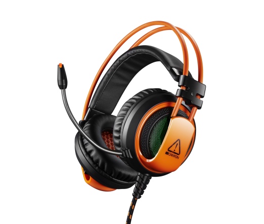 Canyon CND-SGHS5 Fekete-Narancs Gaming fejhallgató