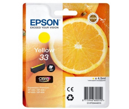 Patron Epson 33 (T3344) Yellow