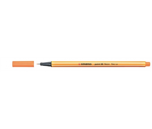 Stabilo Tűfilc, 0,4 mm, "Point 88", neon narancs