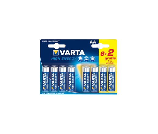 Varta High Energy elem 6 + 2 csomag AA / LR6