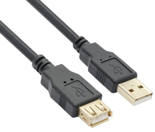 VCOM USB 2.0 hosszabbító 1.8m fekete