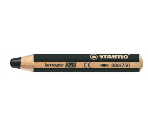 Stabilo Színes ceruza, kerek, vastag,  fekete