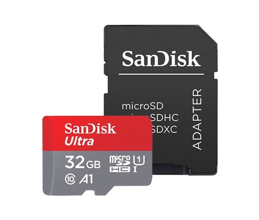 SanDisk Ultra microSDHC A1 98MB/s 32GB + adapter