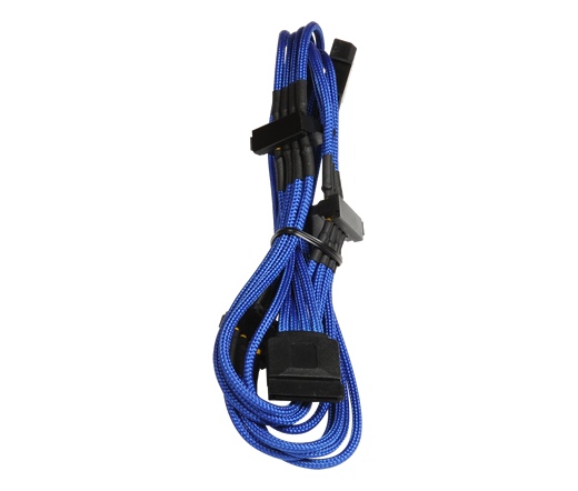 BitFenix Molex > 4x SATA táp 20cm kék/fekete