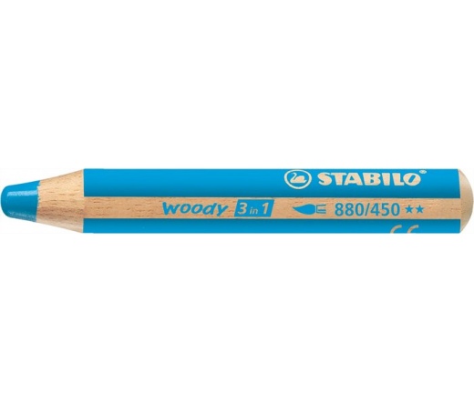Stabilo Színes ceruza, kerek, vastag, ciánkék