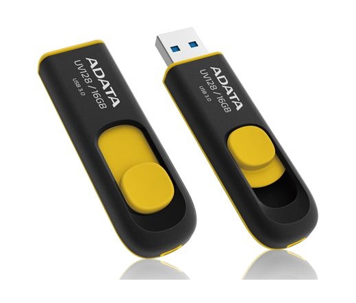 Adata DashDrive UV128 USB3.0 16GB fekete-sárga