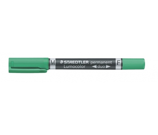 Staedtler marker, F/M, 0,6/1,5 mm, kúpos, Zöld