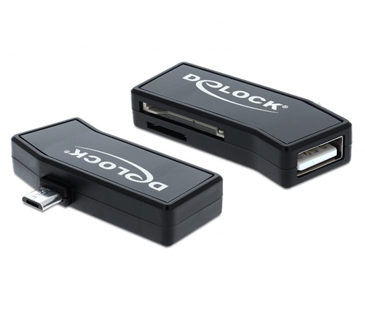 Delock Micro USB OTG-kártyaolvasó + 1 x USB-port