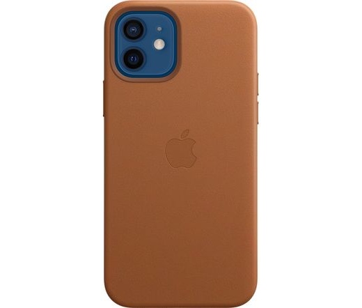 Apple iPhone 12/12 Pro MagSafe bőrtok vörösesbarna