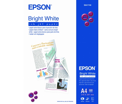 Epson Bright White Inkjet Paper A4 500lap