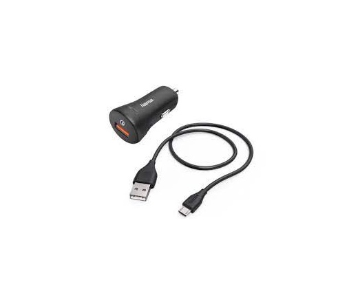 Hama 201615 USB-A Autós töltő - Fekete