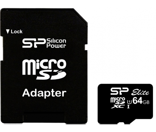 Silicon Power microSDHC Elite UHS-1 64GB + adapter
