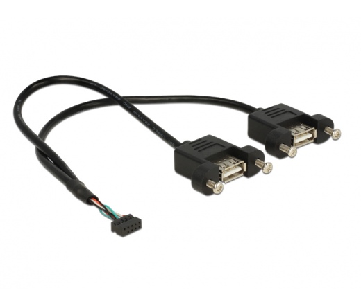 Delock USB2.0 pin header anya 2mm 10tűs > 2xUSB2.0