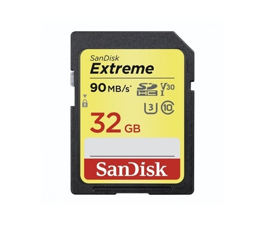 SanDisk Extreme SDHC 32GB, 90MB/S, CL10, V3