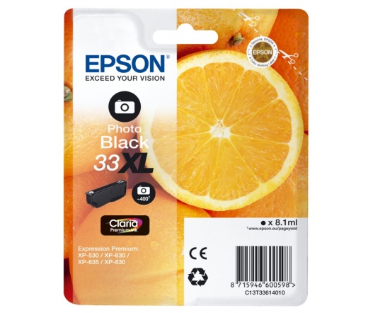 Epson 33XL T3361 Fotó fekete tintapatron