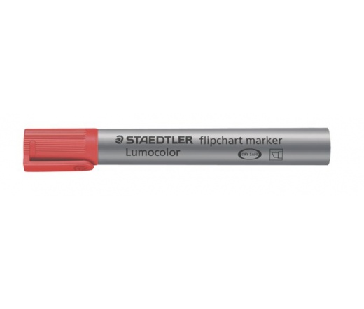 Staedtler Flipchart marker, 2,5 mm, vágott, piros