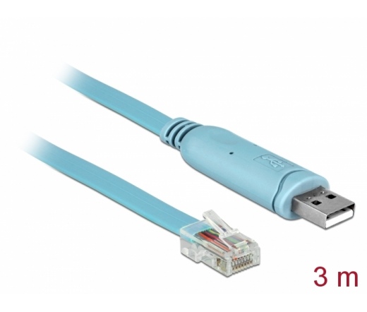 Delock USB 2.0 A-típusú apa > RJ45 RS-232 apa 3.0