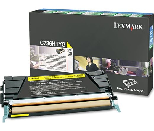 Lexmark C736, X736, X738 visszavételi prog. sárga