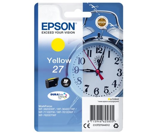 Epson 27 Vekker DURABrite Ultra sárga tinta