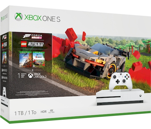 Microsoft Xbox One S 1TB FH4 + LEGO SC + GOW4