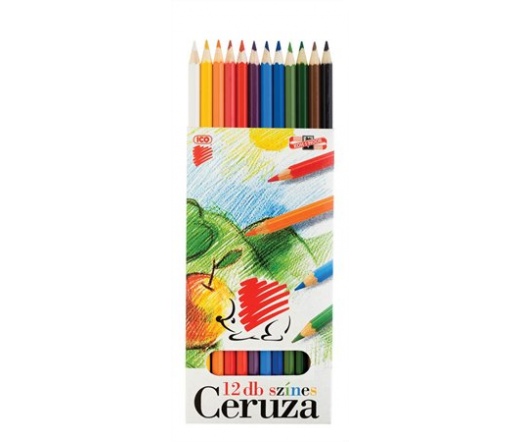 ICO "Süni" színes ceruza készlet, hatszögletű, 12