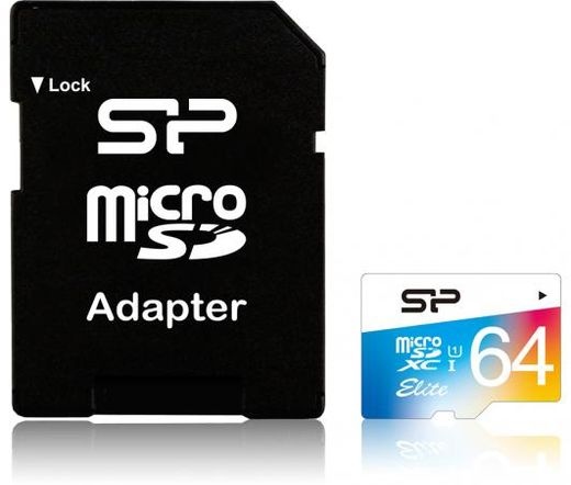 Silicon Power microSDXC Elite UHS-1 64GB + adapter