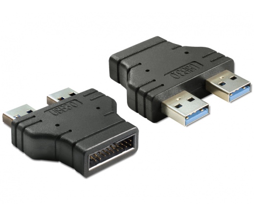 Delock Adapter USB 3.0 pin header male > 2 x USB 