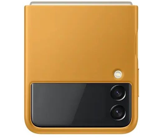 Samsung Galaxy Z Flip3 bőrtok mustársárga