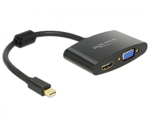 DELOCK Átalakító mini Displayport male to HDMI/VGA