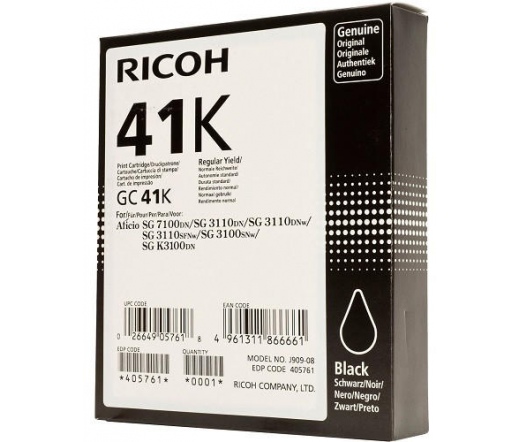 Ricoh GC-41 SG2100N fekete gélpatron
