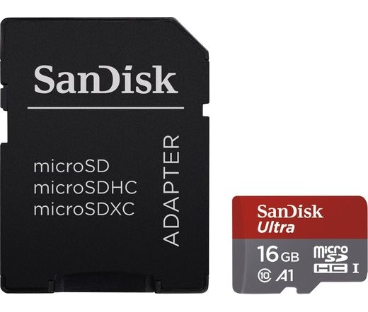 SanDisk Ultra microSDHC A1 98MB/s 16GB + adapter