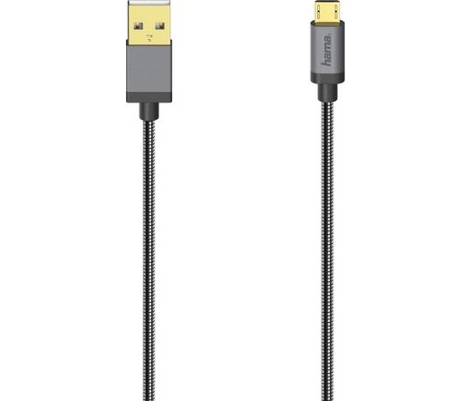 Hama USB 2.0 Type-A / micro-B alumínium 0,75m