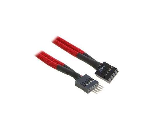 BitFenix belső USB hosszabbító 30cm piros
