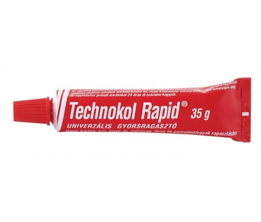 Technokol Ragasztó, folyékony, 35 g, "Rapid" piros